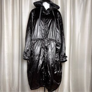 Torrid Hooded Water Wind Resistant Cinch Waist Full  Length Coat Jacket